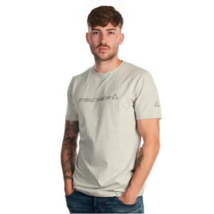FISCHER BIG LOGO T-SHIRT LIGHTGREY-MELLANGE